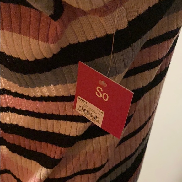 NWT “So” Women’s Striped Long Sleeve Cardigan - Picture 4 of 5